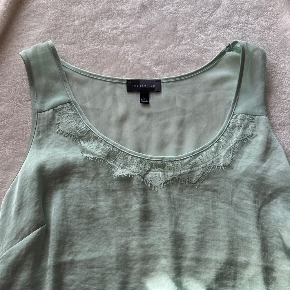 The Limited Women's Light Green Lace Accent Blouse